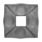 Patka 90 x 90 x 8 mm otvor 26 mm