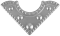 Ornament plechový 175x175 mm, tloušťka 1 mm