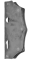 Kazetová sestava pro branku 230 x 93 x 30 mm, hladká