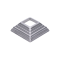 Krytka plechová 90x90x29 mm, díra 32x32 mm