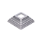 Krytka plechová 80 x 80 x 29 mm, otvor 27 x 27 mm