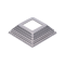 Krytka plechová 100 x 100 x 29 mm, díra 42 x 42 mm