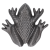 Dekorační prvek 95x100x8 mm žába odlitek