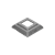 Krytka 62 x 62 x 16 mm s otvorem 26 x 26 mm, odlit