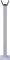 Pevná podpěra pro závory, výška 89,7 cm, RAL7047 (RAL7047)