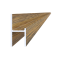 UT profil 20,5 x 44 mm, L-6000 mm, práškový lak, struktura OŘECH