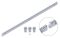 Hřeben INOX 30 x 10 mm, L=1000 mm, M4 (max. do 1900 kg), 3 x úchyt + šrouby, nerezový