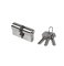 Cylindrická vložka EURO 27/27 mm (LOCINOX®), niklová, 3 klíče, šroub M5x65mm