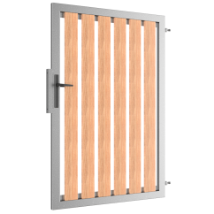 Branka pro dřevěnou výplň SVISLÝMI, vloženými latěmi, pro montáž do zdiva