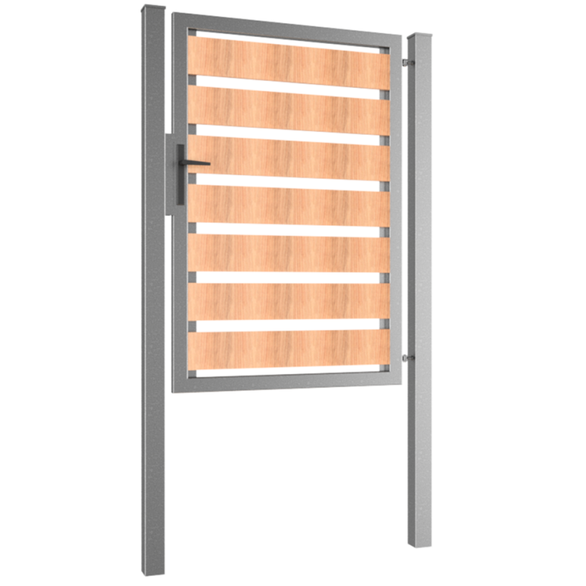 Branka pro dřevěnou výplň VODOROVNÝMI, přisazenými latěmi - Povrchová úprava: Žárové pozinkování, Světlá šířka: 120cm, Světlá výška: 140cm