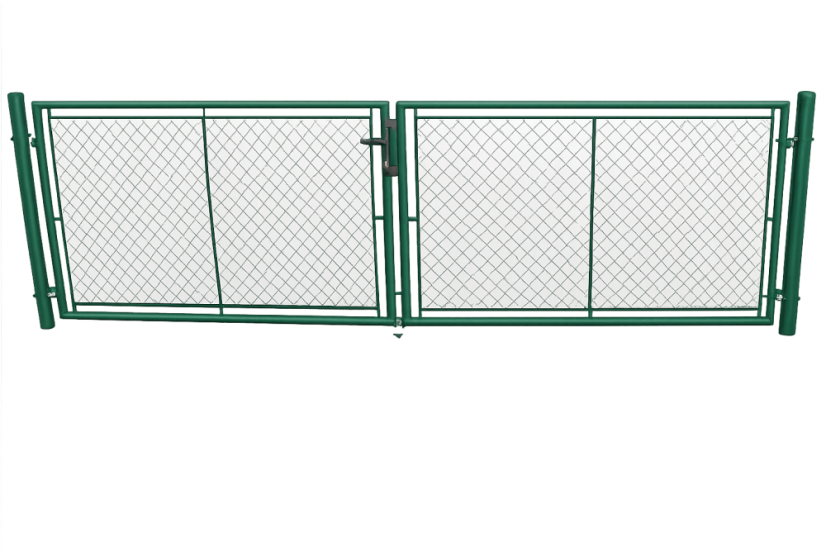 Brána GARDEN dvoukřídlá, světlá šířka 3600mm, s pletivem - Světlá výška: 160cm