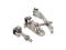 Set excentrových navařovacích pantů M16 (otevíratelný 180° do svahu), nastavitelný 3D, pozink (EXCENTRO)