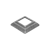 Krytka 62x62x16 mm s otvorem 31x31 mm, odlitek
