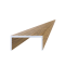 U profil 50 x 22 x 6000 mm, hliník, lak se strukturou OŘECH