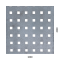 Děrovaný plech čtvercový řadový Zn, otvor: 10x10 mm, rozteč: 20 mm (1000x2000x1,5 mm)