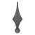 Kovaný hrot 160 x 54 mm, podstavec ø 30 mm, výkovek