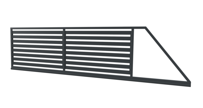Samonosná posuvná brána HORIZONT - Rozměry průjezdu (š. x v.): 300cm x 100cm