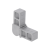 Plastová spojka - pohyblivý rohový díl pro profil 20x20x1.5mm