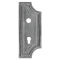 Štítek s otvory na dveře kovaný 280x112x3 mm rozteč 90 mm díra ø22 mm pravý