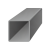 Uzavřený profil 30 x 30 x 2,5 (S235), černý, hladký