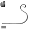 Kovaný prvek na květináč 12 x 6 mm, 200 x 250 mm