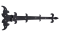 Kování ozdobné 225x522x3mm, matný povrch RAL9005