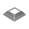 Krytka plechová 100 x 100 x 29 mm, díra 52 x 52 mm