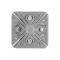 Ozdobná rozeta 3D, 76x76x2mm, výška 7mm, výlisek